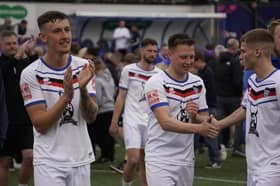 Whitby Town lost 4-0 at champions Macclesfield on the final day of the season. Photo by Paul Connolly