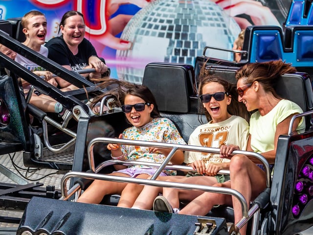 Fun on the fairground-type rides.