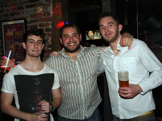 Rodney, Dom and Dave in Blue Lounge.
