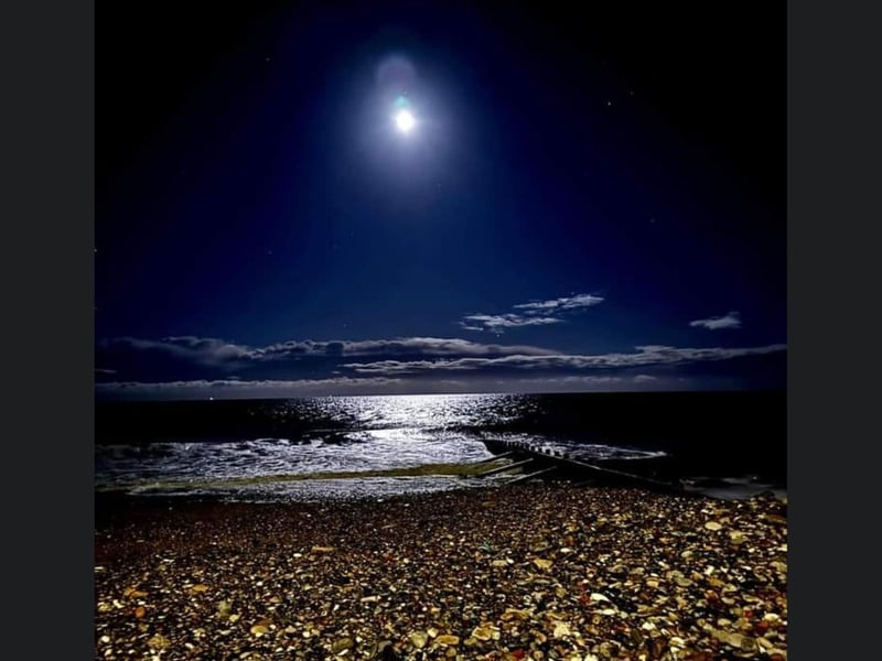 A beautiful moonlight night on the sands.