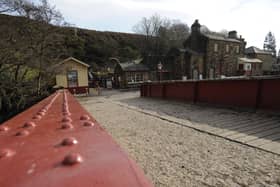 Goathland Station from Bridge 27A.picture by Mike Braham.