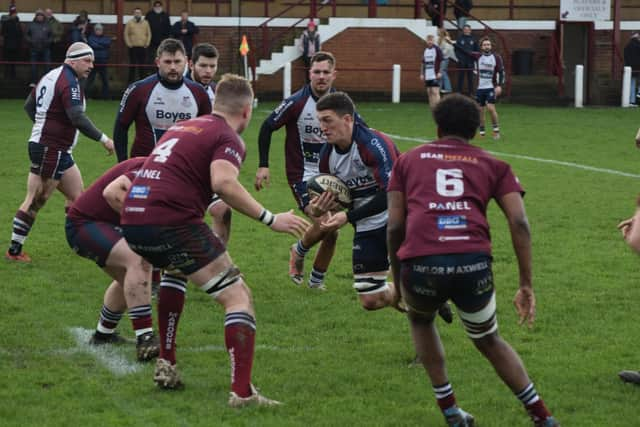 Tom Makin looks for options during the 26-22 loss on the road at Morley.