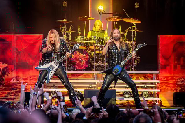 Rockers Judas Priest perform live on the Scarborough stage. photo: Astro Dog