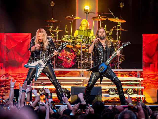 Rockers Judas Priest perform live on the Scarborough stage. photo: Astro Dog