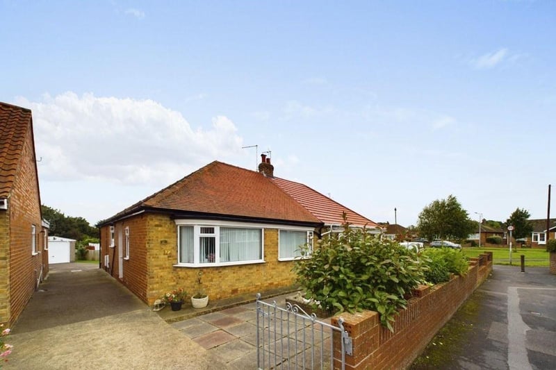 This two bedroom semi-detached bungalow is for sale with Hunters for £180,000.