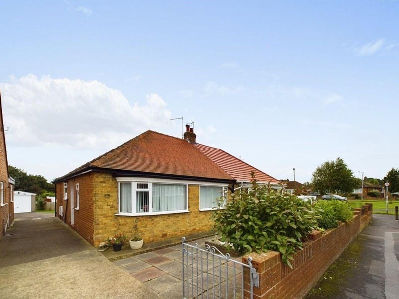 This two bedroom semi-detached bungalow is for sale with Hunters for £180,000.