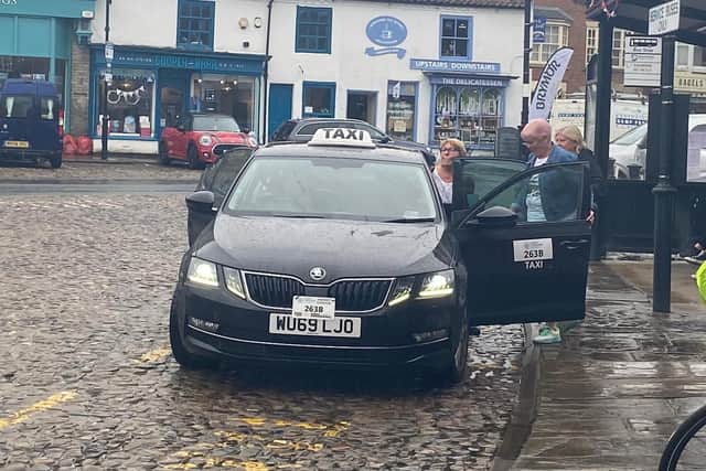The taxi rank in Thirsk town centre.
Picture: LDRS