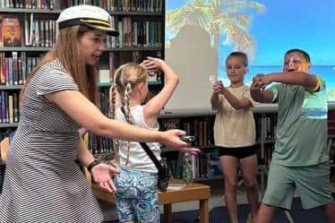 Author Emma Swan visits youngsters at Derwent Valley Bridge Community Library.