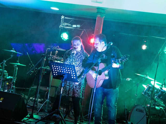Tom Davenport on Stage during the Gig of a Lifetime