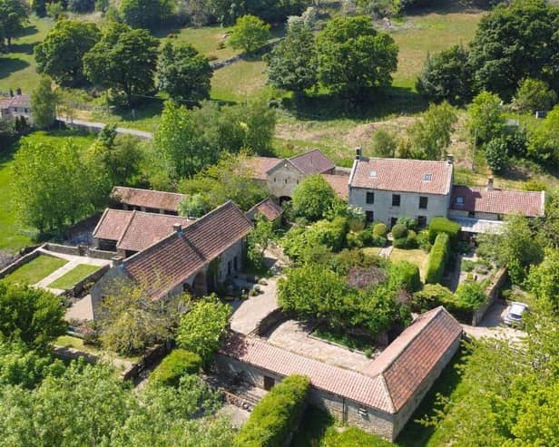 An overview of the farmstead for sale in picturesque Glaisdale, near Whitby.