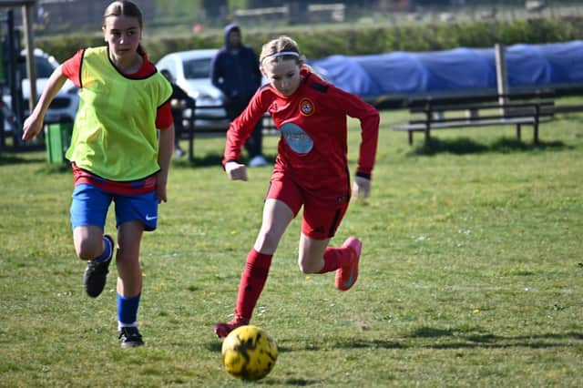 Scarborough Ladies U14s in action. Photo by Maria Bailey.