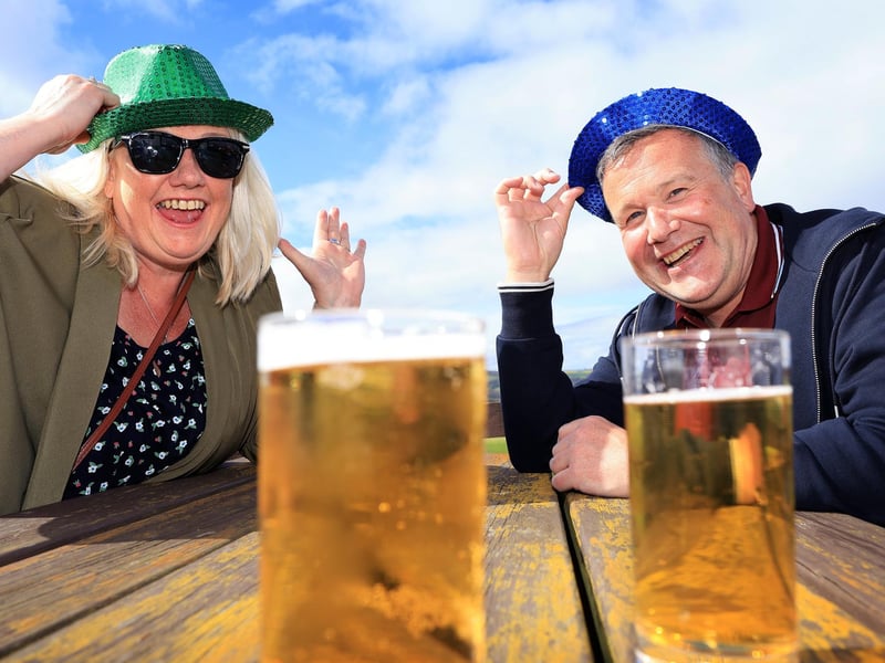 Enjoying the sunshine at The White House. picture: Richard Ponter