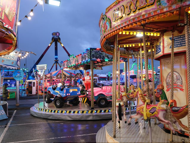 The fair full of vibrant colours.