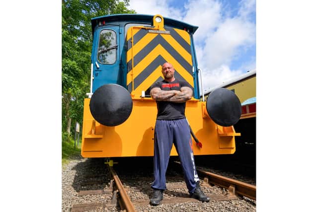 Stuart Lambert in front of loco 5576 “Sir Tatton Sykes” ©Stuart Lambert