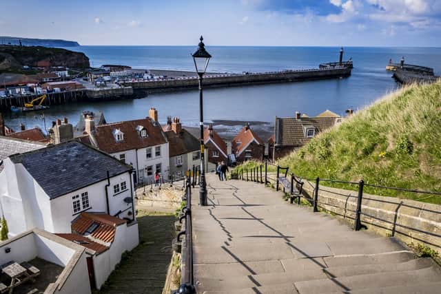 Whitby's 199 Steps with the harbour and beach pictured beyond.
picture: Marisa Cashill.
