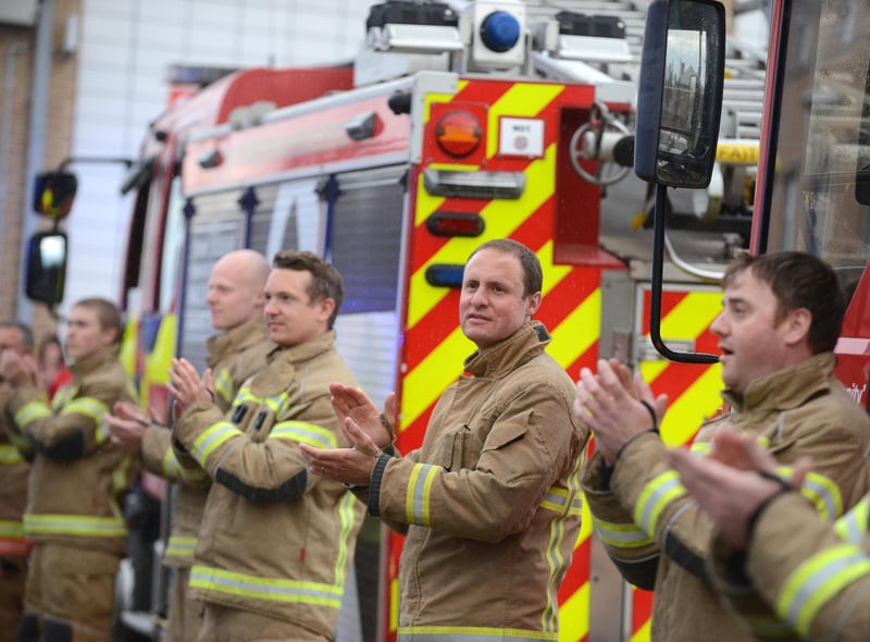 Members of the fire service, also key workers, were once again there to show their appreciation.