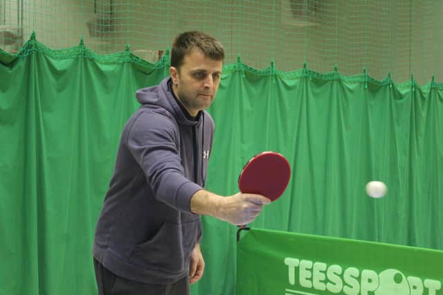 Gerard Ferre scored a hat-trick for Spin Doctors as they went top of the Bridlington Table Tennis League second division. PHOTOS BY TONY WIGLEY.