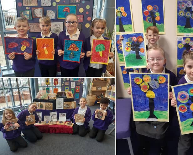 Barrowcliff School has transformed its front entrance into a vibrant art gallery, celebrating the artistic talents of its pupils.