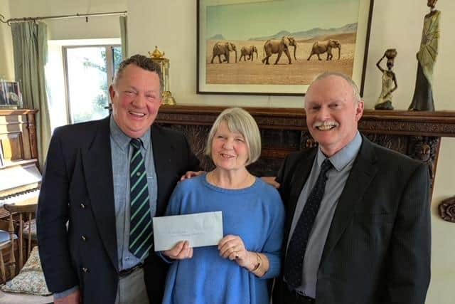 A sum of £1,033 was presented to the chairwoman of Scarborough Talking News for the blind and visually impaired by representatives of Scarborough 41 Club.