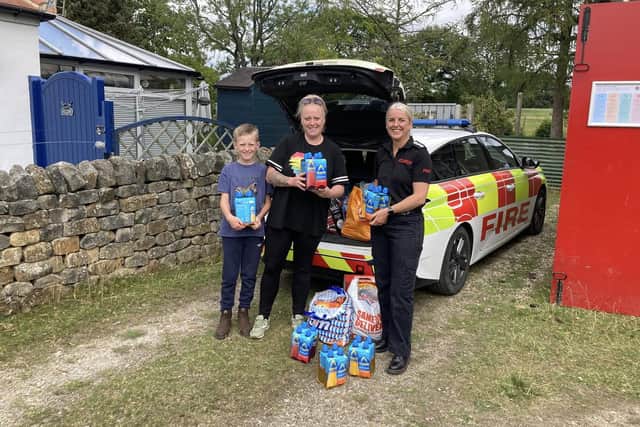 Goathland Fire Station acted as a collection point for donations
