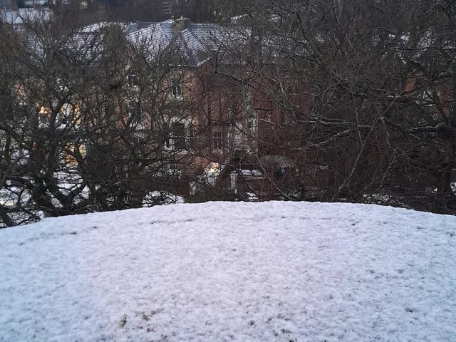 Rich Teale captured this snowy backdrop this morning.