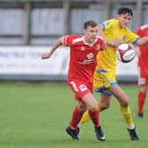 Ellis Barkworth was on target in Bridlington Town's 1-0 win on the road at Grimsby BOrough on Saturday. PHOTO BY DOM TAYLOR