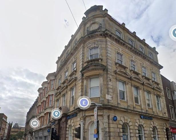 Barclays bank, Scarborough. 
picture: Google Maps.
