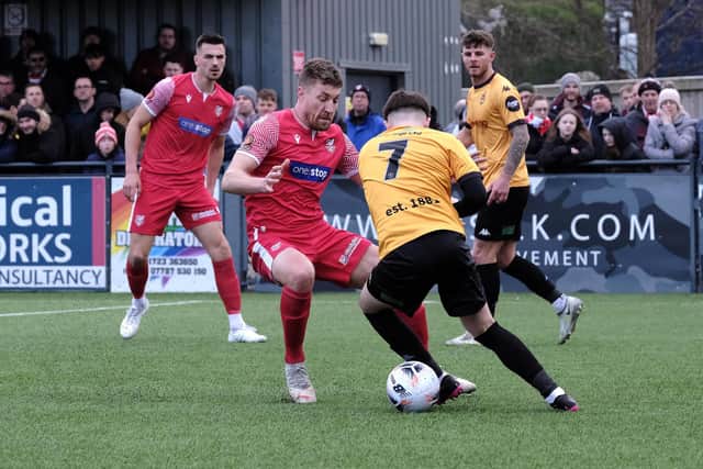 Simon Heslop had another great game in midfield for Boro in the 1-1 draw at Kettering Town.