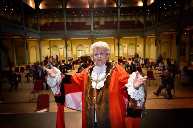 Mayor Hazel Lynskey at the Covid awards in 2021