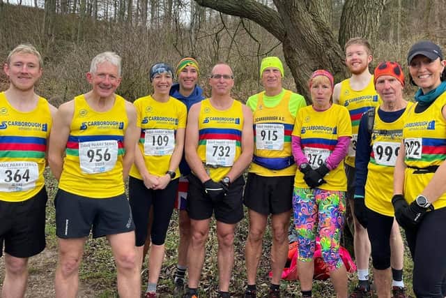 Scarborough Athletic Club runners at the Esk Valley Fell Club Winter Fell Race League event at Guisborough.