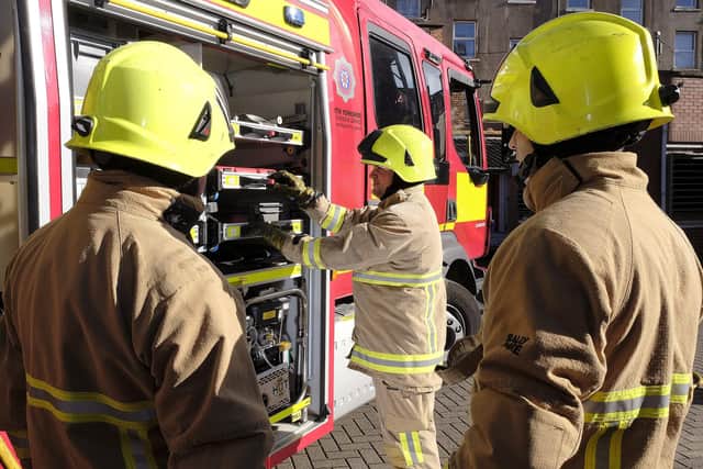 Fire crews were called to the scene early on Friday evening