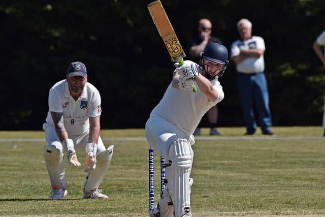 Ganton, in batting action earlier this season, hammered Sewerby by eight wickets. Photo by Simon Dobson