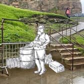 Proposed sculpture of Henry Freeman, Whitby. 
Artist's impression.