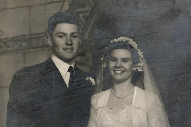 Dennis and Kathleen on their wedding day