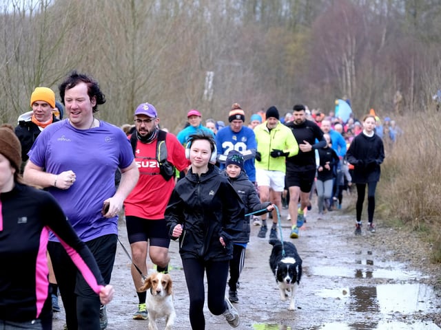 All smiles at the North Yorkshire Water Park Parkrun on its first birthday