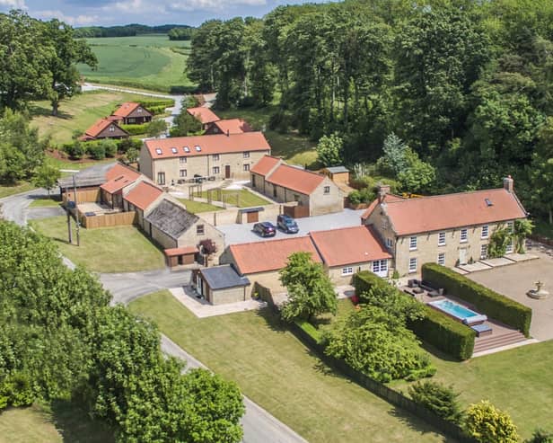 Aerial view of the High Oaks Grange estate.