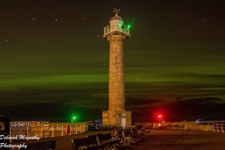 Aurora Borealis seen from Whitby.
picture by Deborah McCarthy.