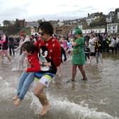 New Year Day Dip at Scarborough South Bay.
picture: Richard Ponter, 220101n