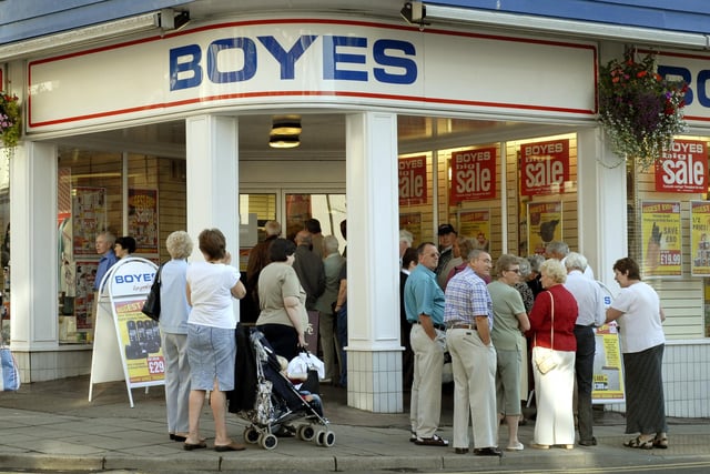 Boyes sale gets underway as people await the doors to open!
