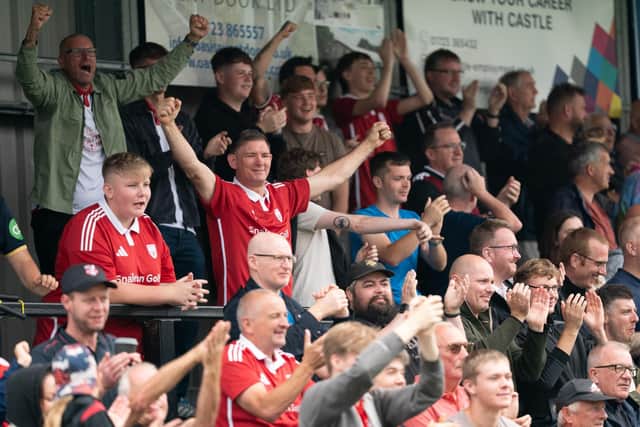 The home crowd were on top form as Boro roared to a 5-1 home win against Southport. Photo by Wandering Photography