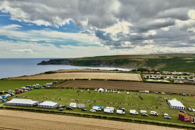 Aerial shot of Hinderwell Show field.
picture: Alastair Smith.