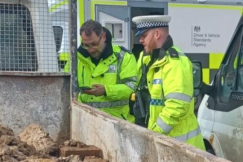 The force’s Roads Policing Group (RPG) teamed up with the Driver and Vehicle Standards Agency (DVSA) to carry out a road safety operation.