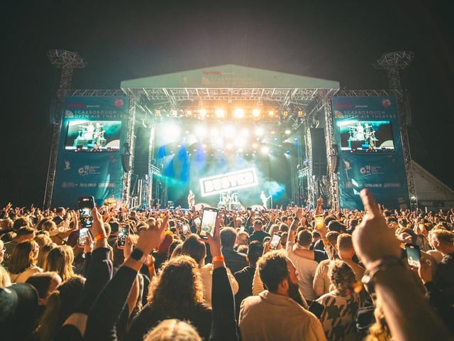 A sell-out crowd at Scarborough for the Busted gig.