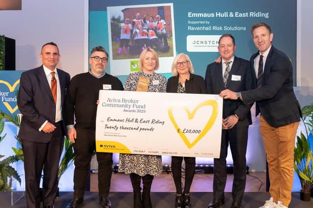 Emmaus Hull & East Riding received £20k at the Aviva Broker Community Fund awards event.