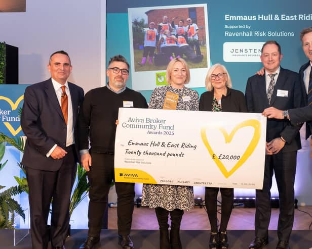 Emmaus Hull & East Riding received £20k at the Aviva Broker Community Fund awards event.