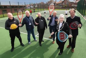 The refurbished tennis courts in Whitby are officially opened.