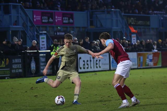 Scarborough Athletic were pegged back to a 1-1 draw by hosts South Shields. Photo by Jack Boys