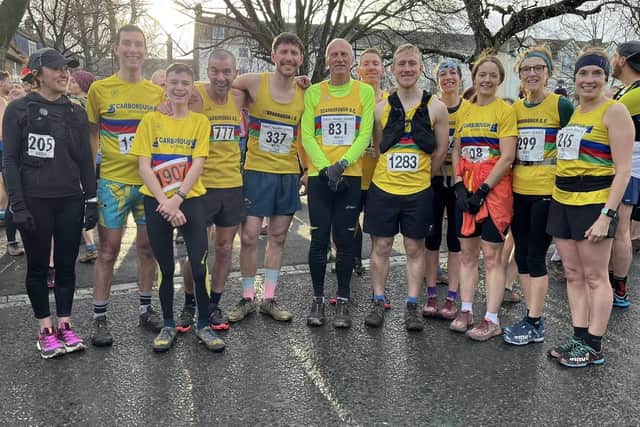 Scarborough Athletic Club runners line up at the Captain Cook's Fell Race.
