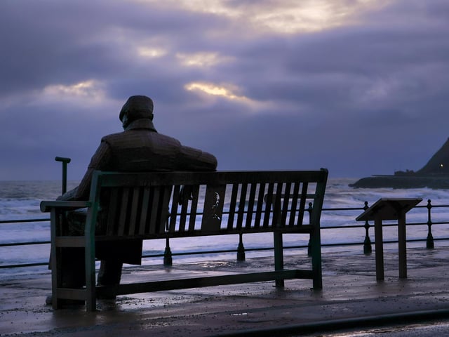 Freddie Gilroy in a storm, by Beverley Senturk.
