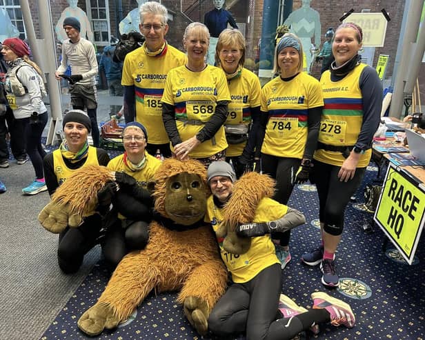 The Scarborough Athletic Club members line up at the Brass Monkey Half Marathon.